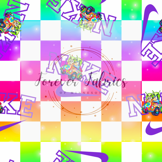 Swoosh Checkered   . . . (BH/ 24)| Preorder | Fabric By The Yard
