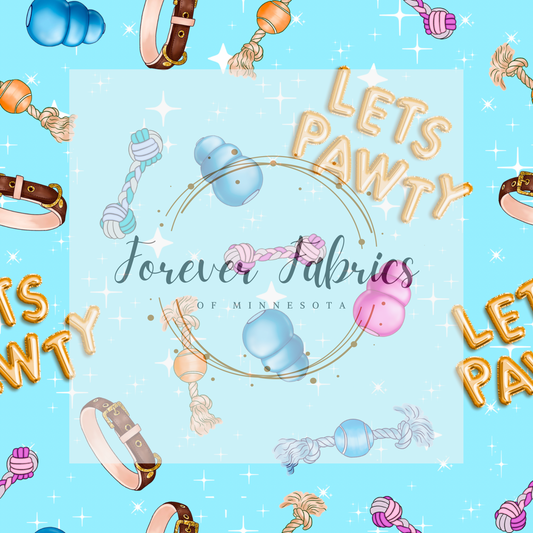 Let’s Pawty . . (BH/ 23). | Preorder | Fabric By The Yard