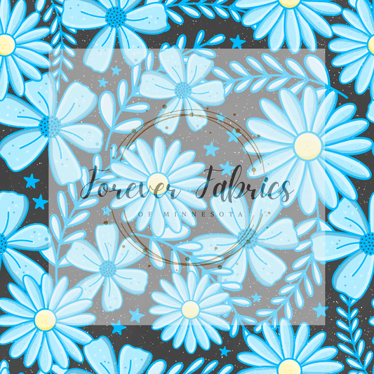 Dark Blue Floral . . . . (BH/ 24)| Preorder | Fabric By The Yard