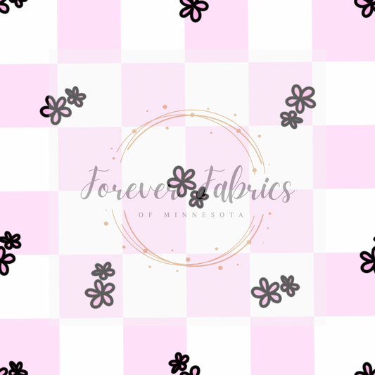 Dainty Pink  Floral  .  . (BH/ 23) | Preorder | Fabric By The Yard