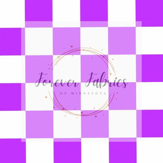 Purple Checks. (BH/ 23). | Preorder | Fabric By The Yard