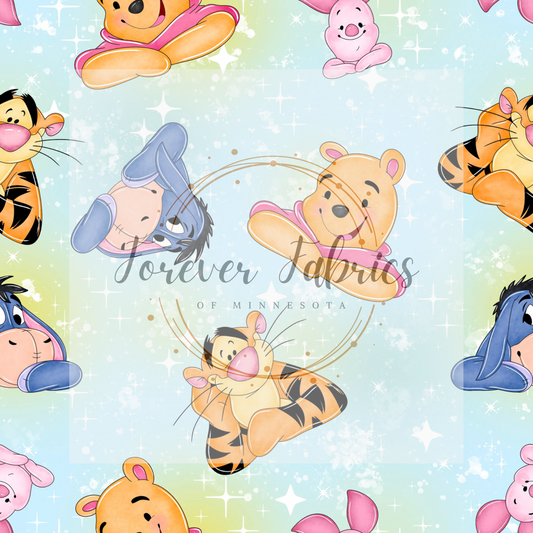 Pooh Blue      .   . (BH/ 22) | Preorder | Fabric By The Yard