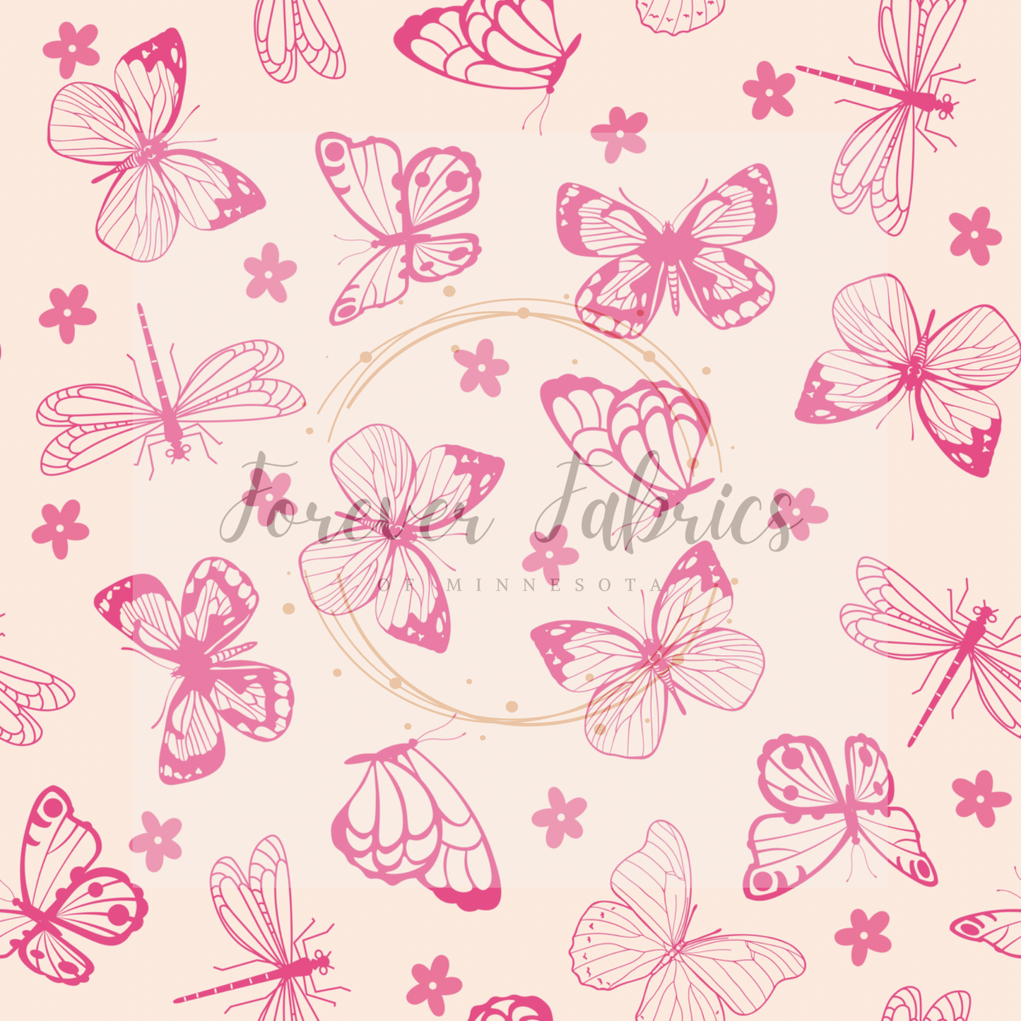 Pink Butterflies | Preorder| By The Yard