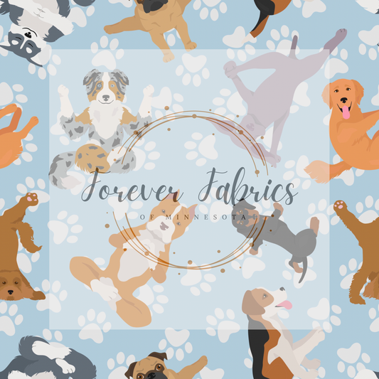 Dog Yoga .    .    . (BH/ 23) | Preorder | Fabric By The Yard