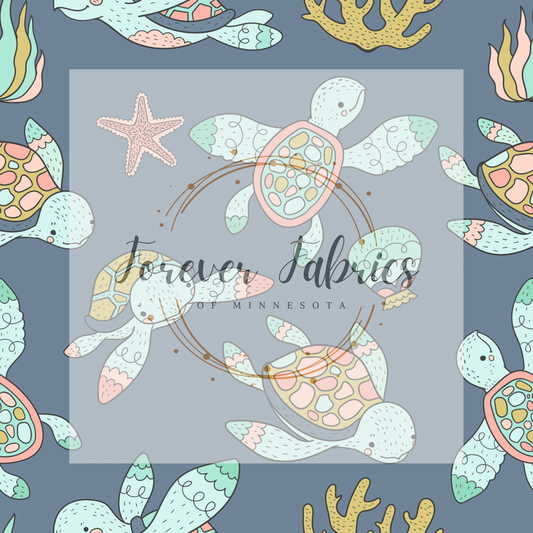 Turtles  .    . (BH/ 23) | Preorder | Fabric By The Yard