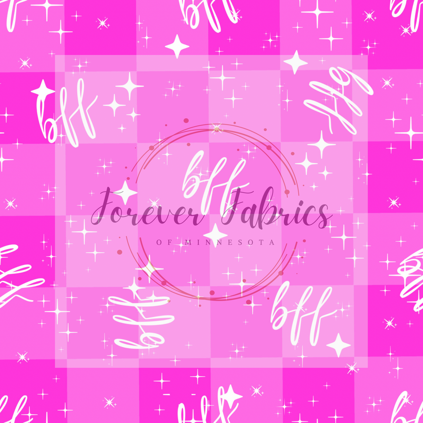 BFF Pink Check      .  . (BH/ 23) | Preorder | Fabric By The Yard