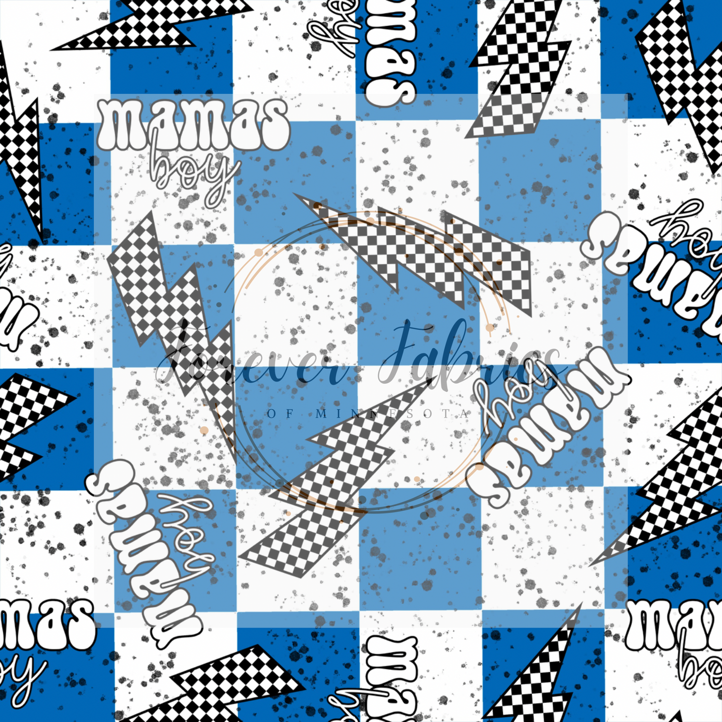 Mama’s Boy Blue .  . (BH/ 23) | Preorder | Fabric By The Yard
