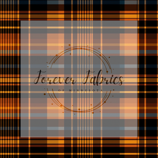 Halloween Plaid   .   . .  (BH/ 23). | Preorder | Fabric By The Yard