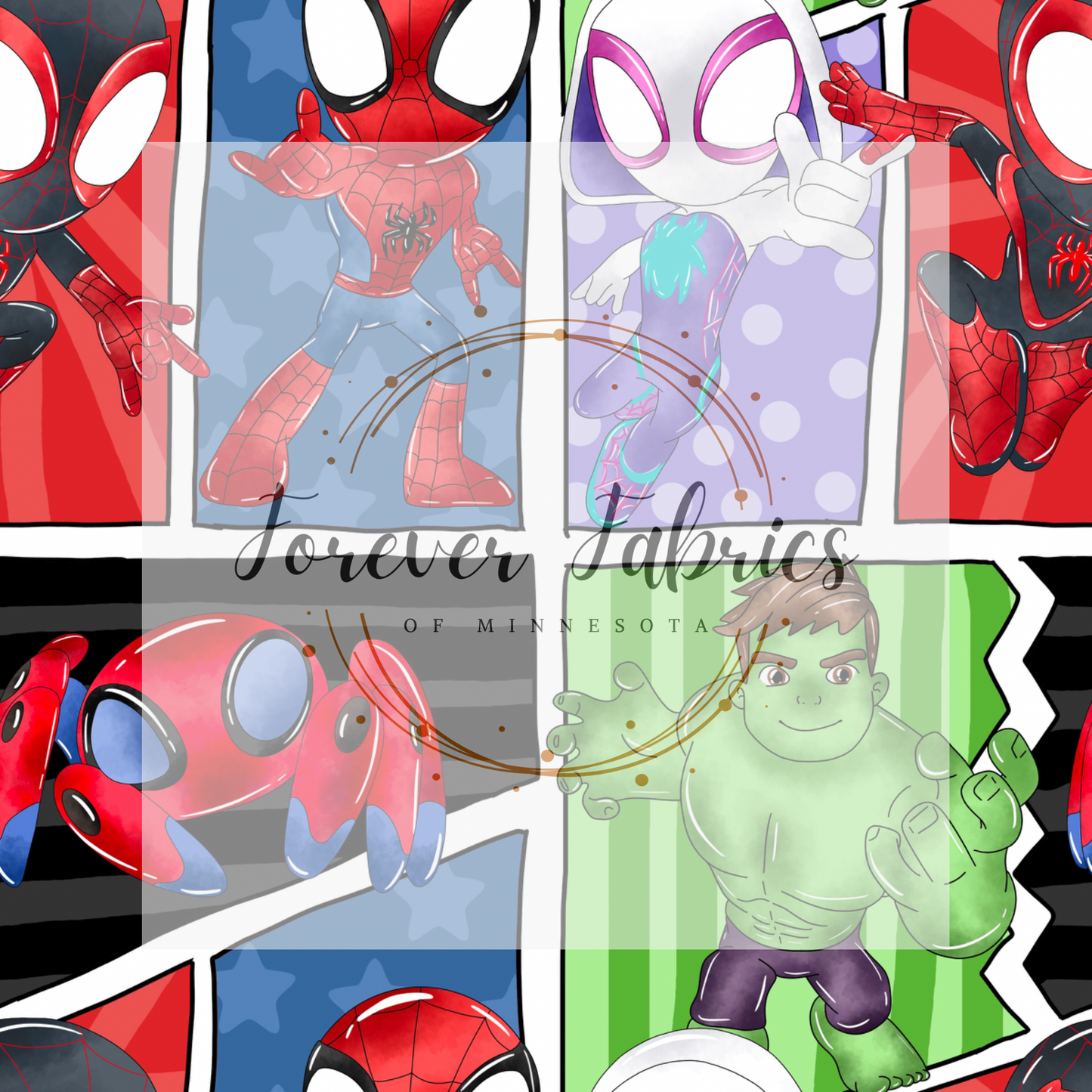 Spidey Comic  . .   . .  (BH/ 23). | Preorder | Fabric By The Yard
