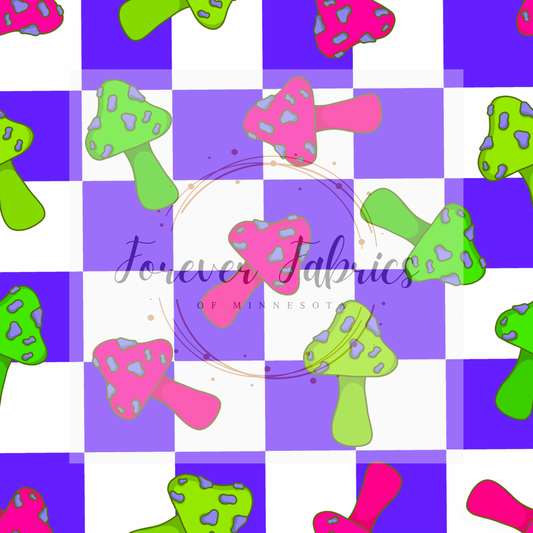 Mushroom Purple  . (BH/ 23) | Preorder | Fabric By The Yard