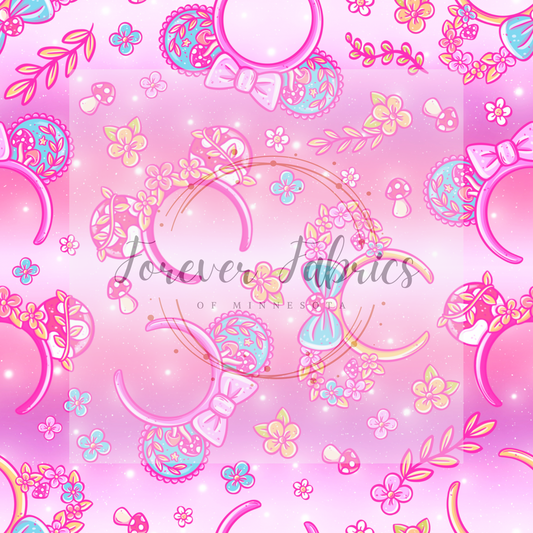 Pink Ombre ears     ( BH 4/24)| Preorder | Fabric By The Yard