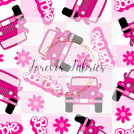 Pink Doll 4x4          . (BH/ 23). | Preorder | Fabric By The Yard