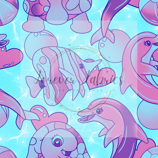 Lisa’s Blue Fish .  . (BH/ 24)| Preorder | Fabric By The Yard