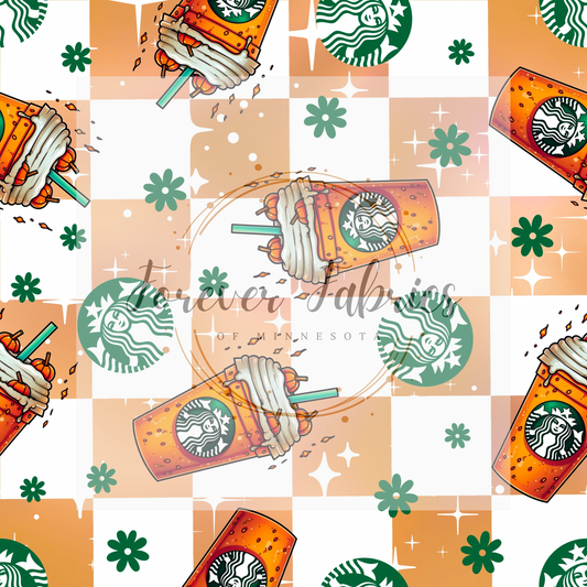 Pumpkin Spice Check .   . .  (BH/ 23). | Preorder | Fabric By The Yard