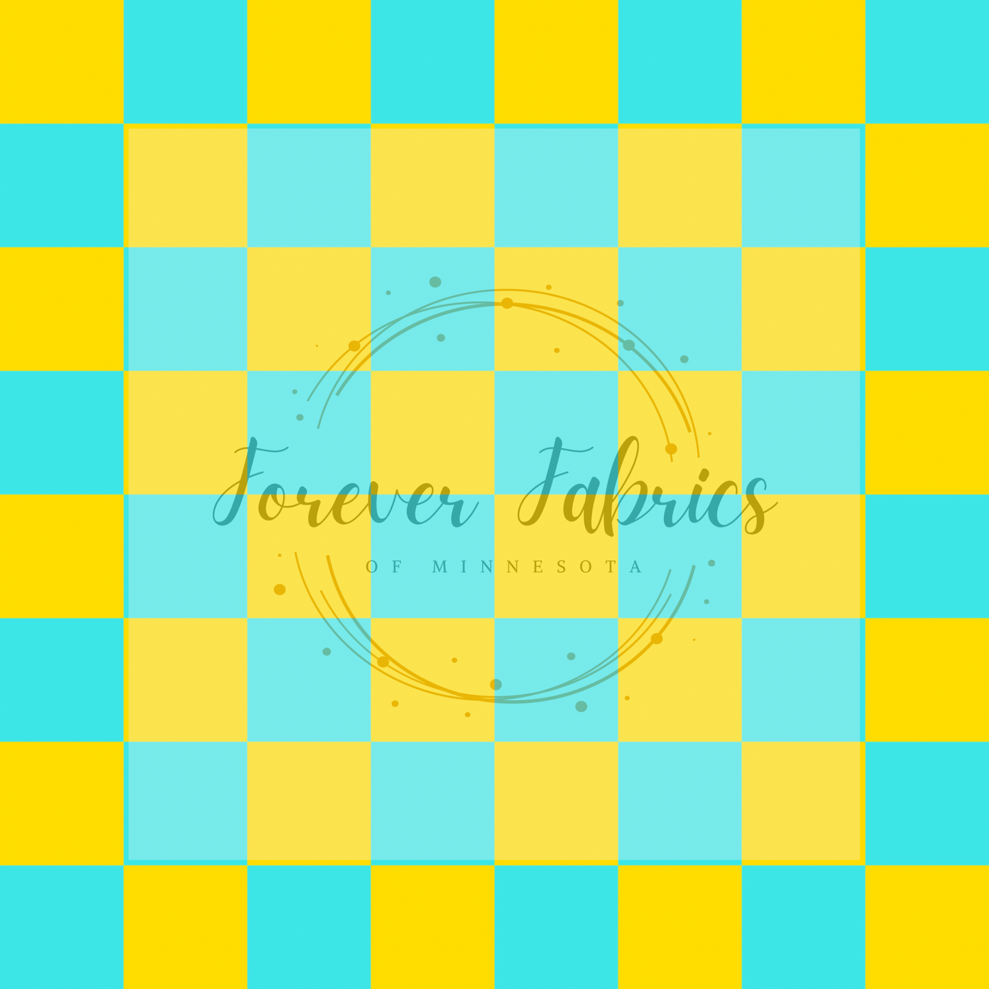 Blue/yellow  Checker .  . (BH/ 24)| Preorder | Fabric By The Yard