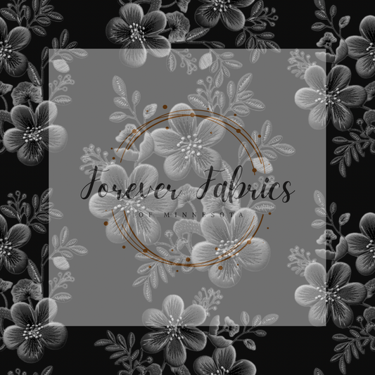 Black Embroidery . .  (BH/ 23). | Preorder | Fabric By The Yard