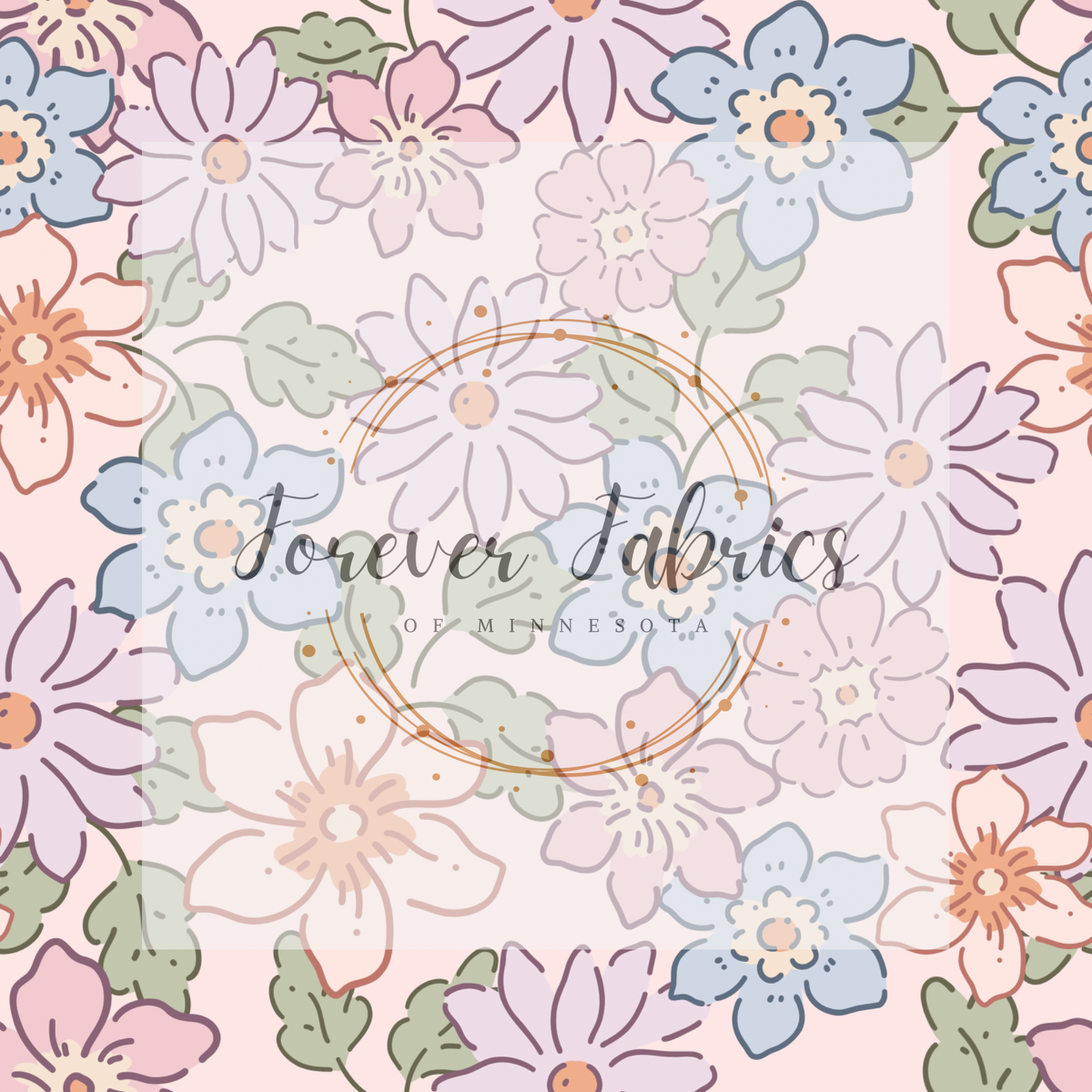 Tiny Floral Pink   . .   . .  (BH/ 23). | Preorder | Fabric By The Yard