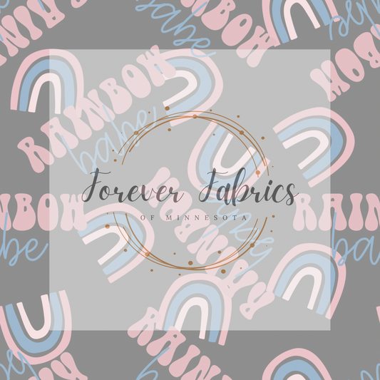 Rainbow Babe Muted  Gray(BH/ 23) | Preorder | Fabric By The Yard
