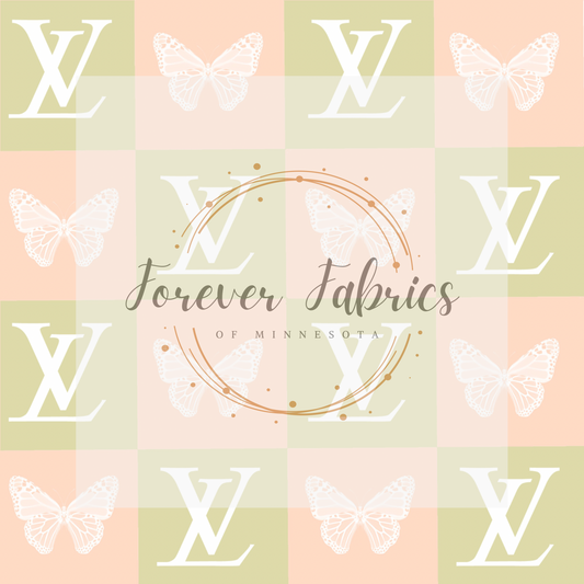 LV Butterfly .  .  . . . .   . .  (BH/ 23). | Preorder | Fabric By The Yard