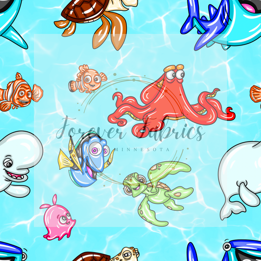 Fishy Friends    ( BH 4/24)| Preorder | Fabric By The Yard