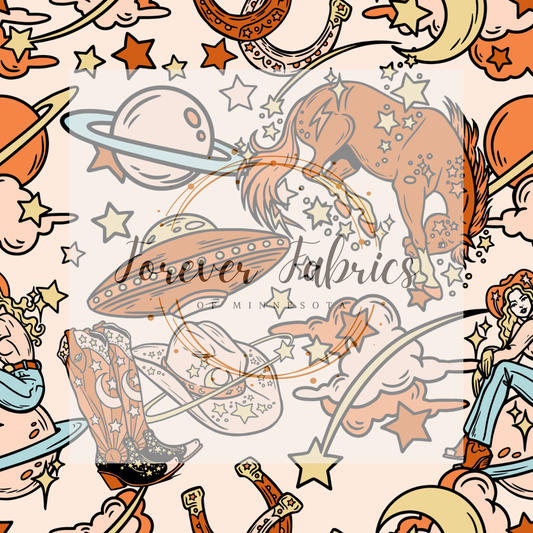 Cosmic  Cowgirl           . (BH/ 23). | Preorder | Fabric By The Yard