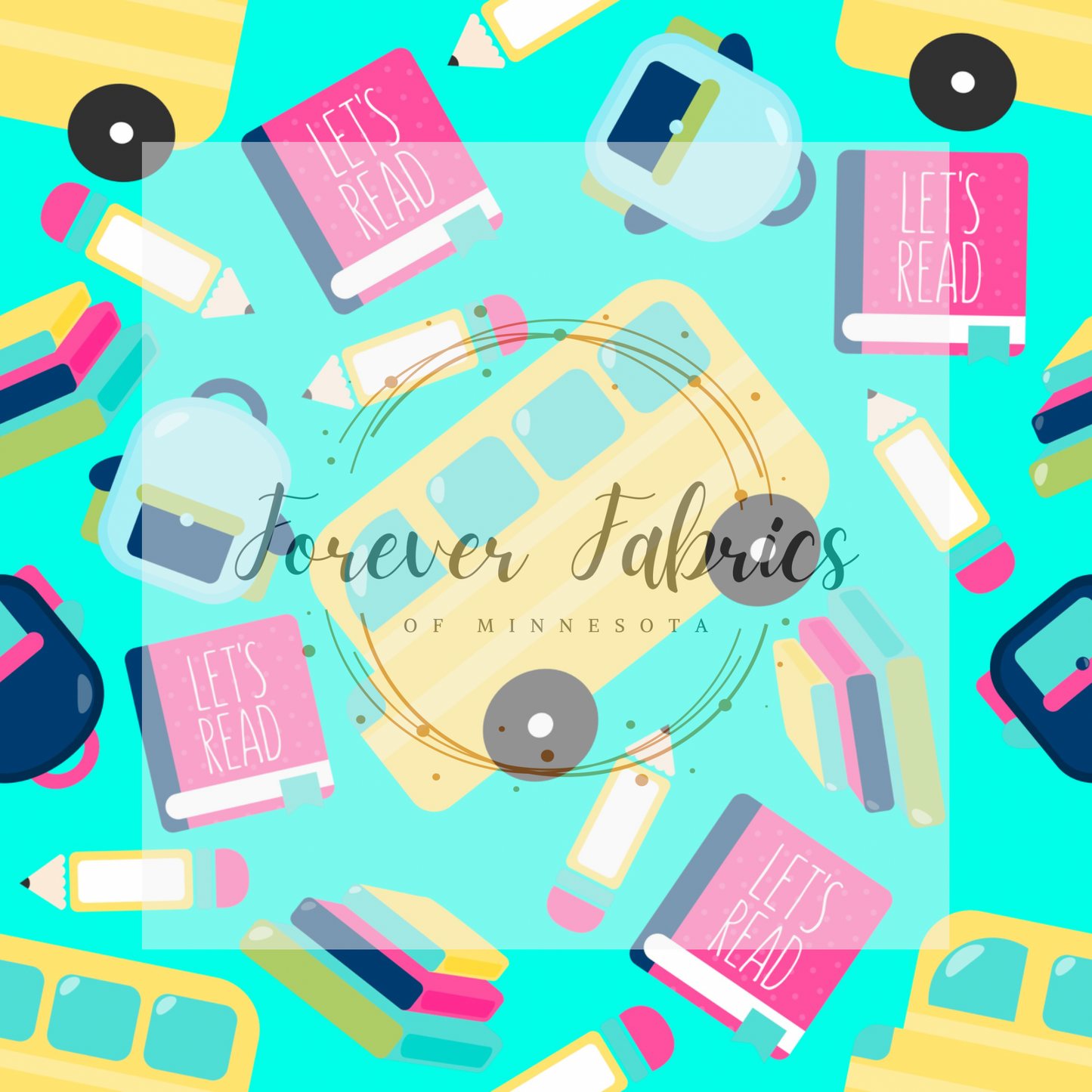 Back to School Mint             (BH/ 23) | Preorder | Fabric By The Yard