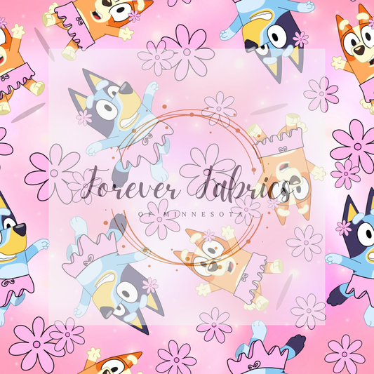 Blue Dog Ballet  2 .  . . . .   . .  (BH/ 23). | Preorder | Fabric By The Yard