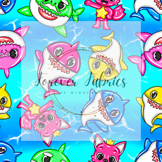 Baby Shark 2 . . . . (BH/ 24)| Preorder | Fabric By The Yard