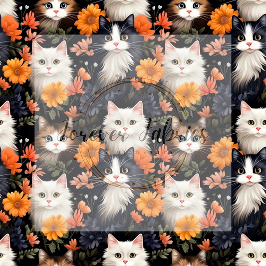 Cats . . . (BH/ 24)| Preorder | Fabric By The Yard