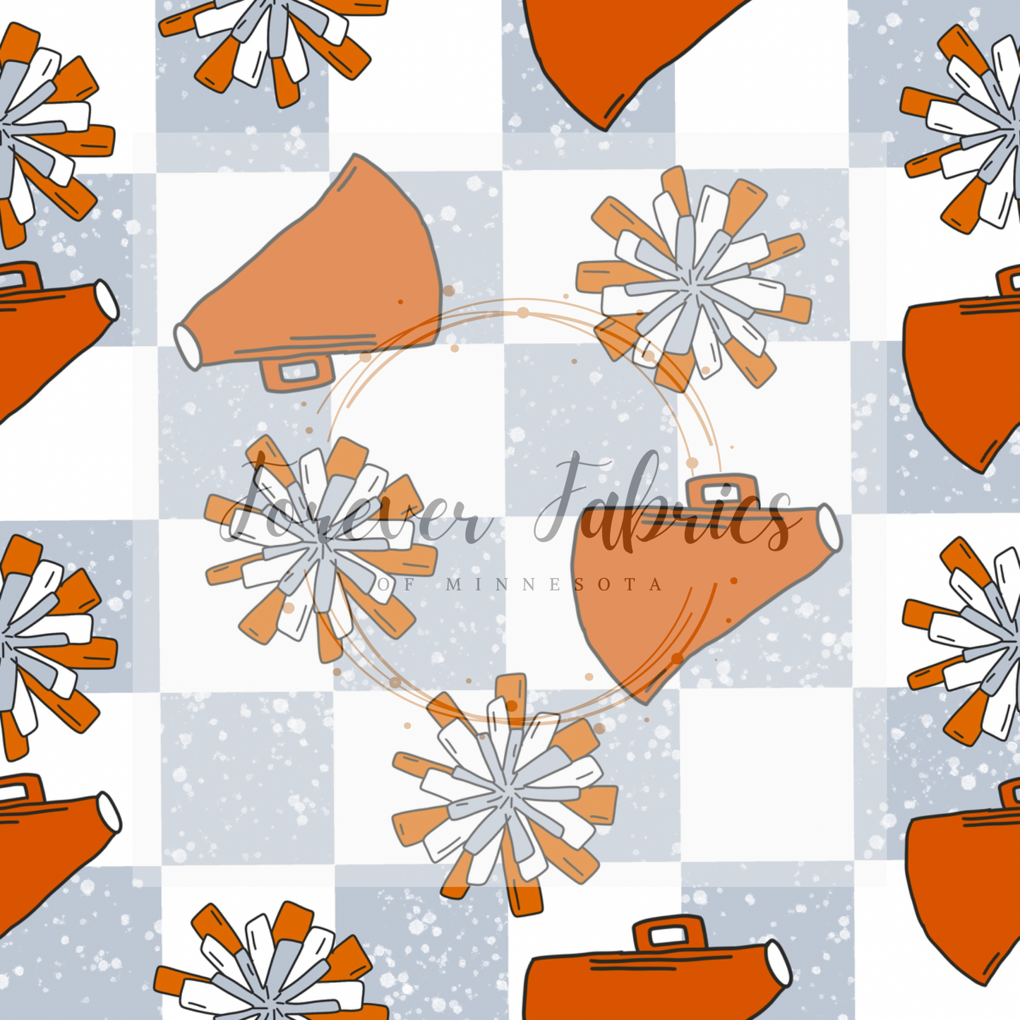 Cheer Orange   . (BH/ 23) | Preorder | Fabric By The Yard