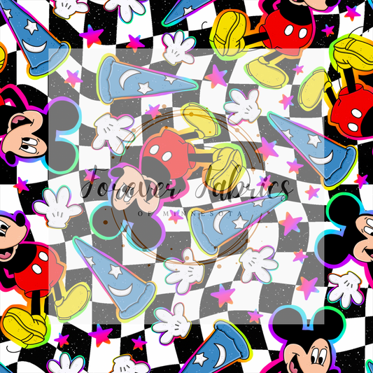 Mick Rainbow Checkered   .  .  . . . . (BH/ 24)| Preorder | Fabric By The Yard