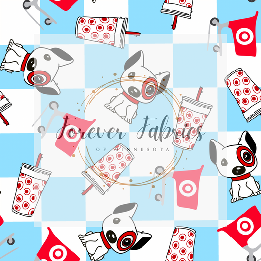 Bullseye Blue Check    . .   . .  (BH/ 23). | Preorder | Fabric By The Yard