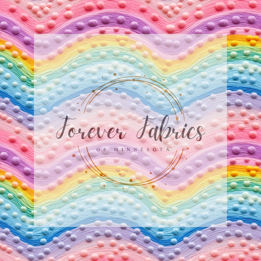 Rainbow Pastel  . (BH/ 23). | Preorder | Fabric By The Yard