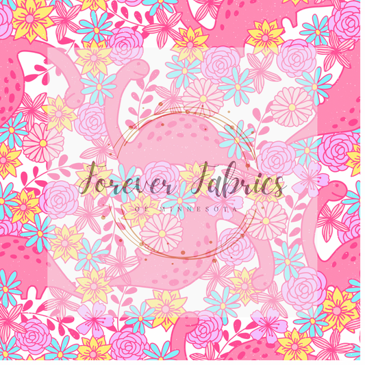 Dino Floral Textured    . . . . (BH/ 24)| Preorder | Fabric By The Yard