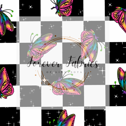 Checkered Butterfly   . . (BH/ 23). | Preorder | Fabric By The Yard