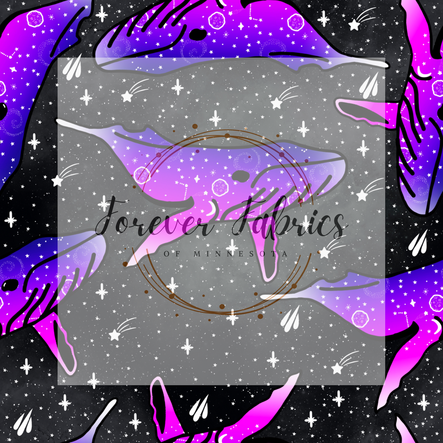 Celestial Whales   . . (BH/ 24)| Preorder | Fabric By The Yard