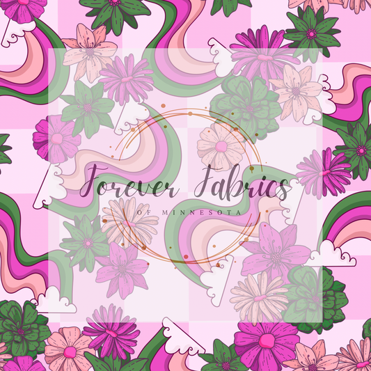 Succulent Rainbow Floral . . (BH/ 23). | Preorder | Fabric By The Yard