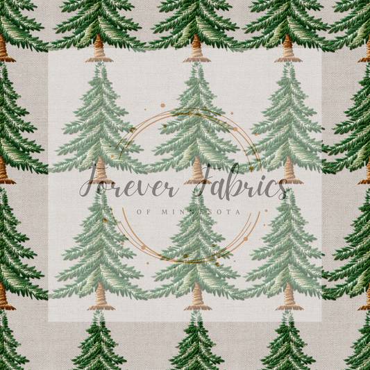 Green Christmas Trees . .  (BH/ 23). | Preorder | Fabric By The Yard