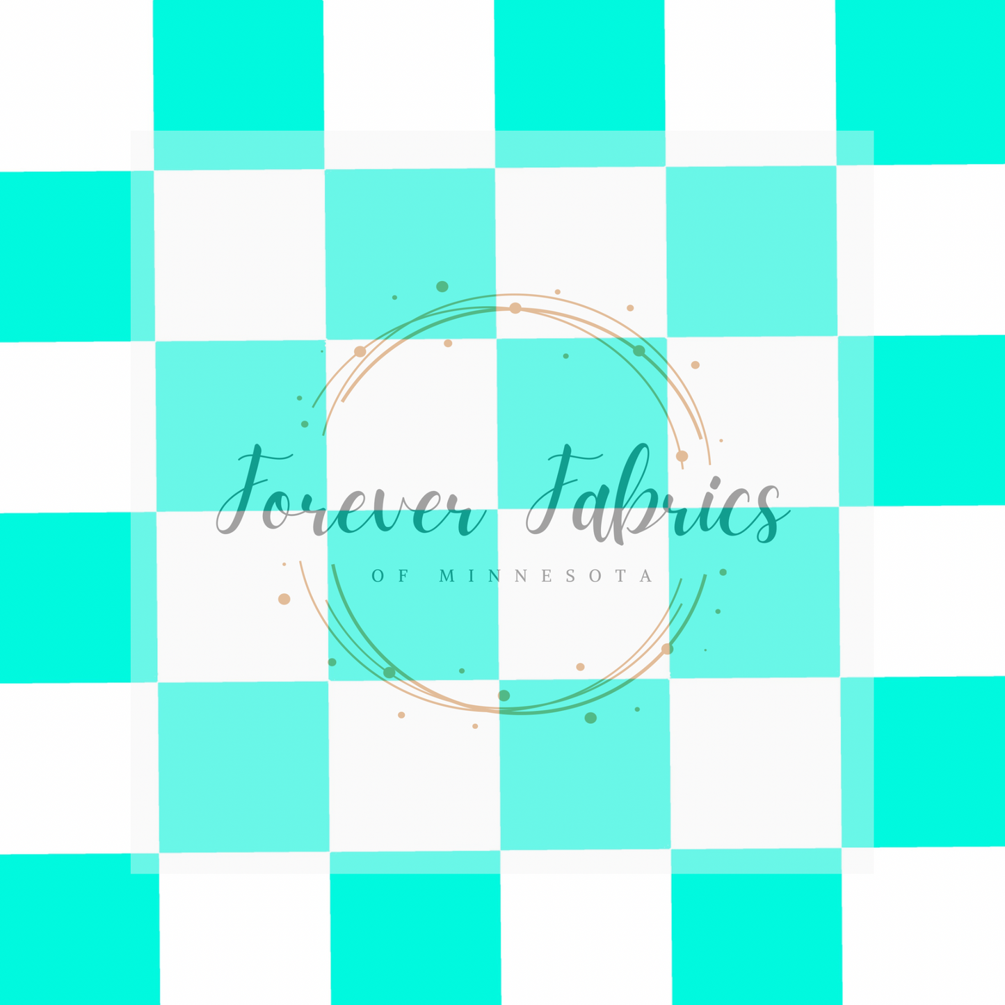 Teal Checks ( BH/ 23). | Preorder | Fabric By The Yard