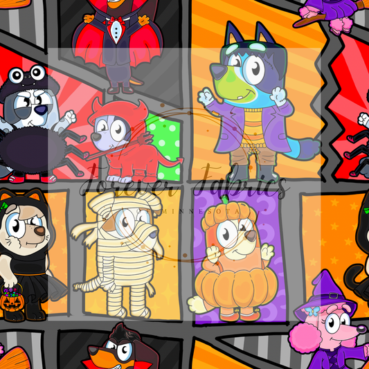 Blue Dog Halloween  Comic   (BH 4/24)| Preorder | Fabric By The Yard