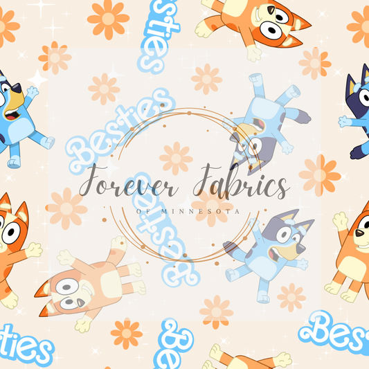Blue Dog Bestie    . (BH/ 23). | Preorder | Fabric By The Yard