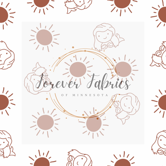 Boho Mermaid  . (BH/ 23). | Preorder | Fabric By The Yard