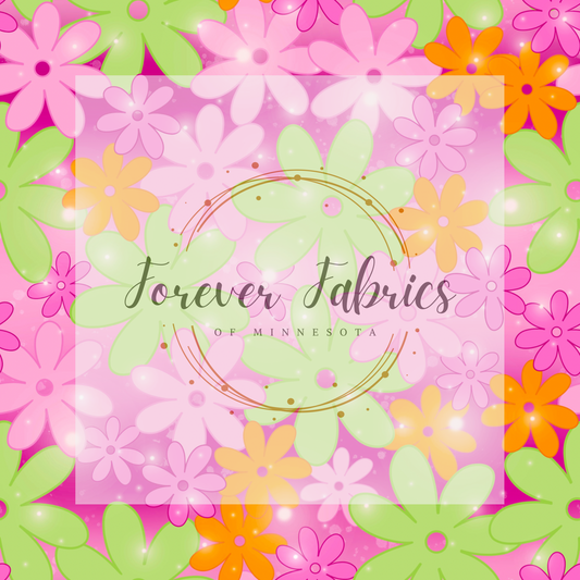 Flower Pink Ombre        . . . .   . .  (BH/ 23). | Preorder | Fabric By The Yard