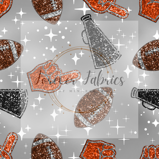 Black & Orange  Team      . (BH/ 23) | Preorder | Fabric By The Yard