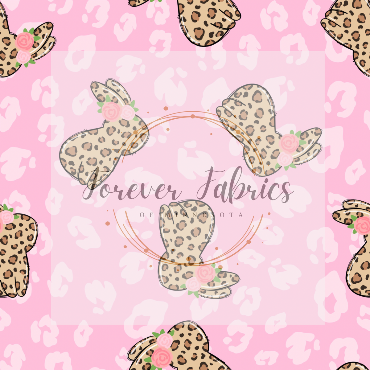 Leopard Print Bunnies | Preorder | Fabric By The Yard