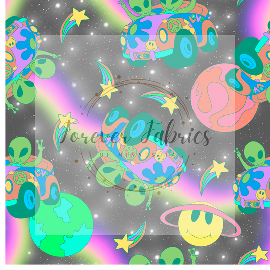 LF Pastel Aliens      (BH/ 24)| Preorder | Fabric By The Yard