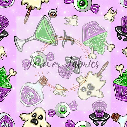 Spooky Snacks  . . . . (BH/ 24)| Preorder | Fabric By The Yard