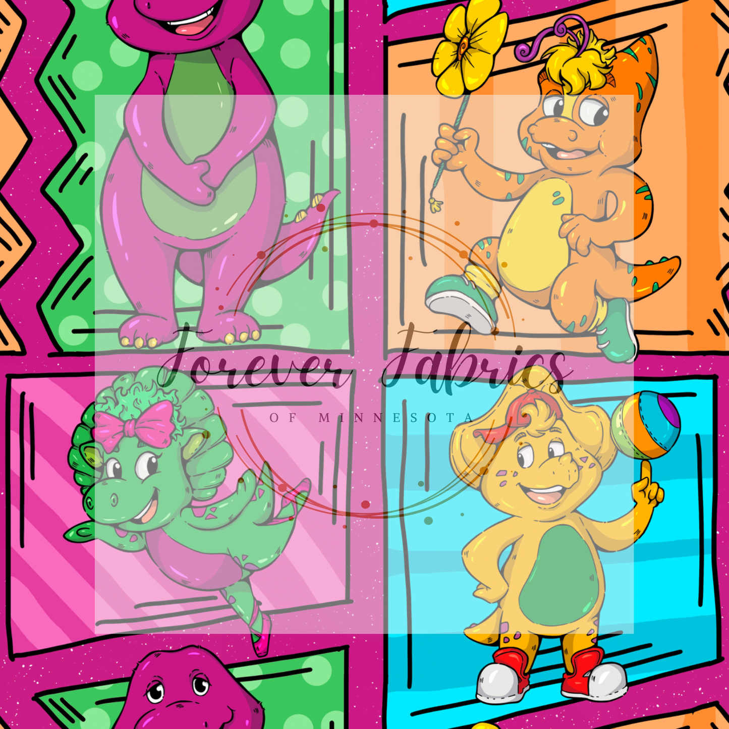 Barney Comic    . . . . (BH/ 24)| Preorder | Fabric By The Yard