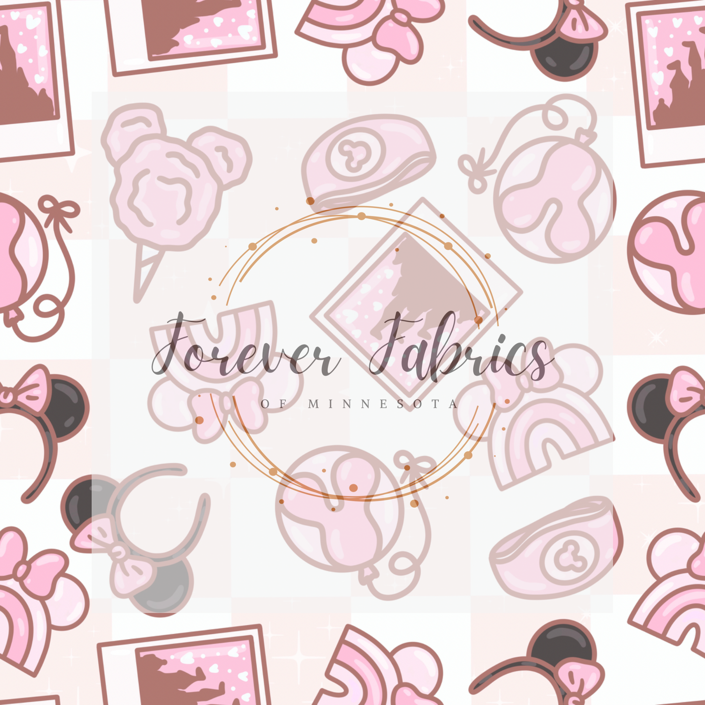 Pink Ears . (BH/ 23). | Preorder | Fabric By The Yard