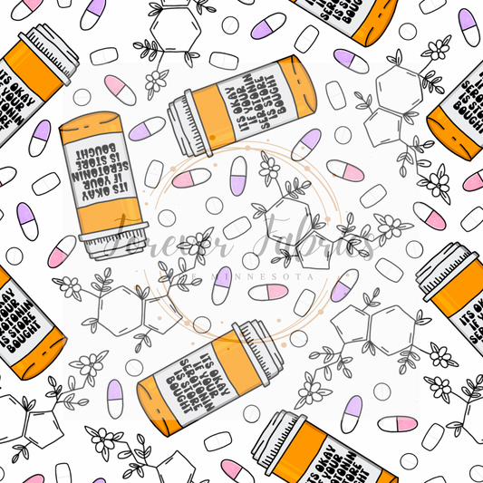 Serotonin White   ( BH/ 24)| Preorder | Fabric By The Yard